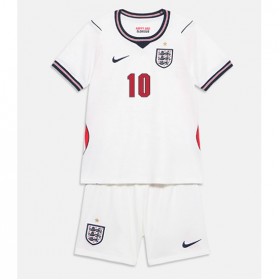 Stroje piłkarskie Anglia Jude Bellingham #10 Koszulka Podstawowej dla dzieci MŚ 2026 Krótki Rękaw (+ szorty)